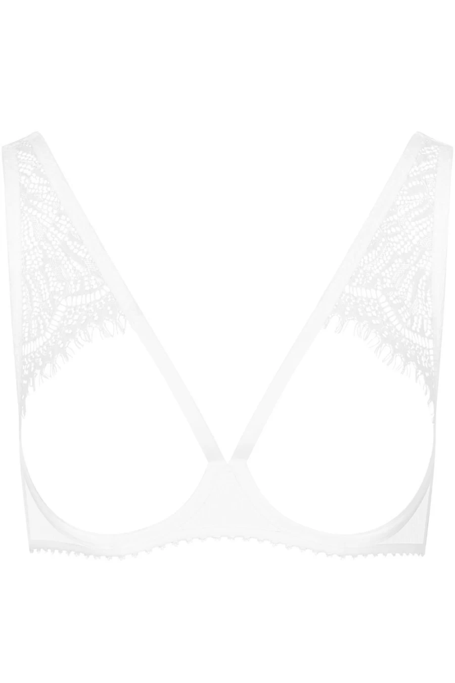 Maison Close Accroche Coeur White Open Wired Bra - Lace Lingerie & Comfortable Underwear