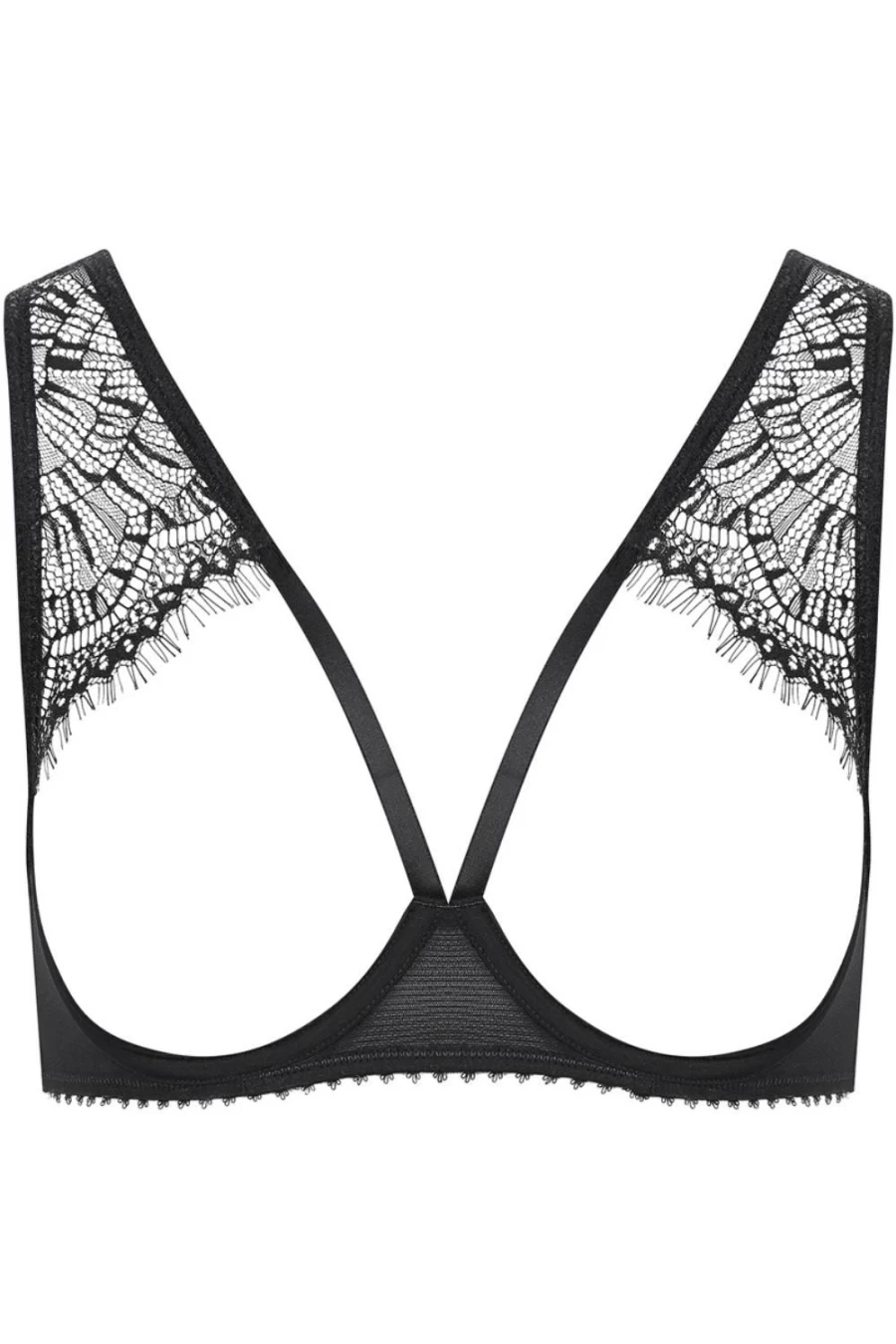 Maison Close Accroche Coeur Black Open Wired Bra - Lace Lingerie & Seductive Underwear