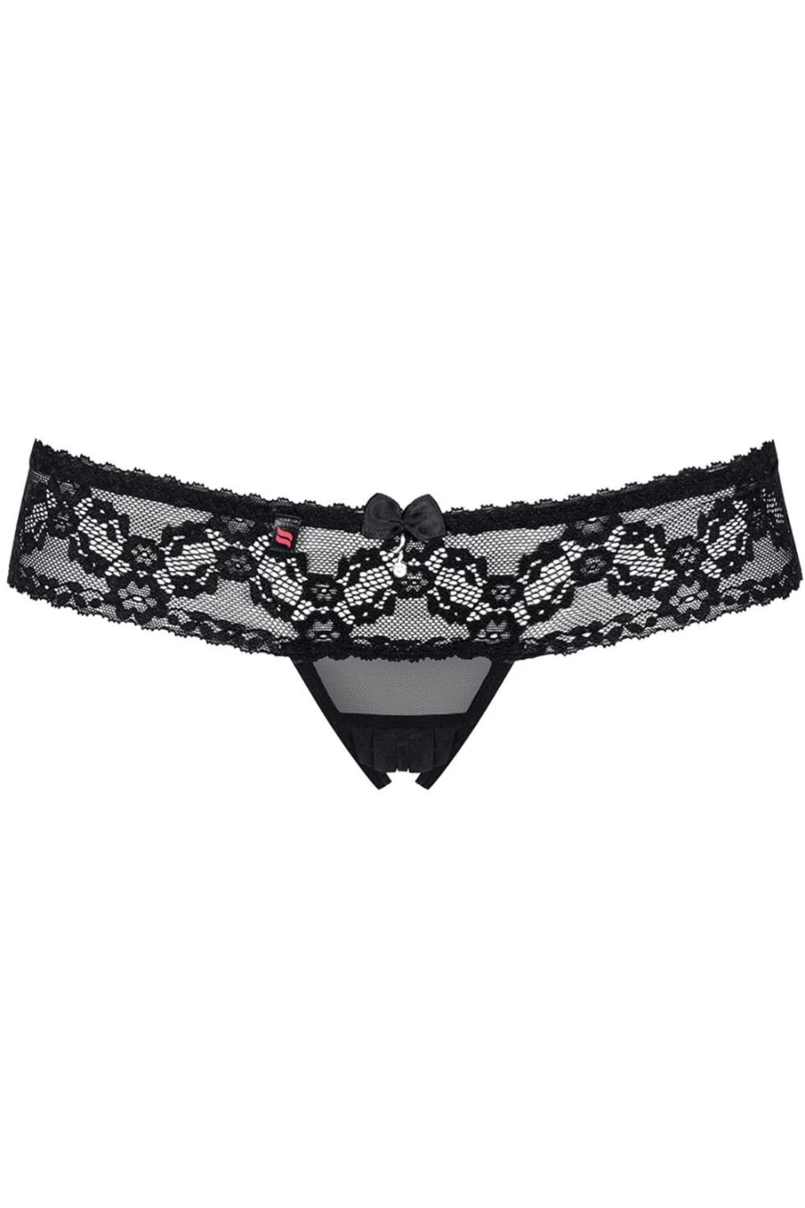 Obsessive Black 837 Crotchless Thong Lingerie for Women