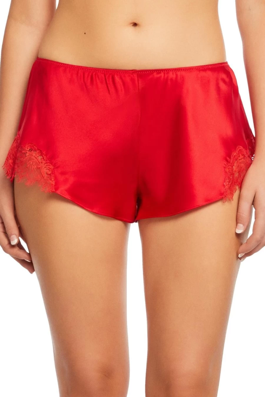 Sainted Sisters Scarlet Red Silk French Knickers - Size S (UK 10) | Luxury Women's Underwear