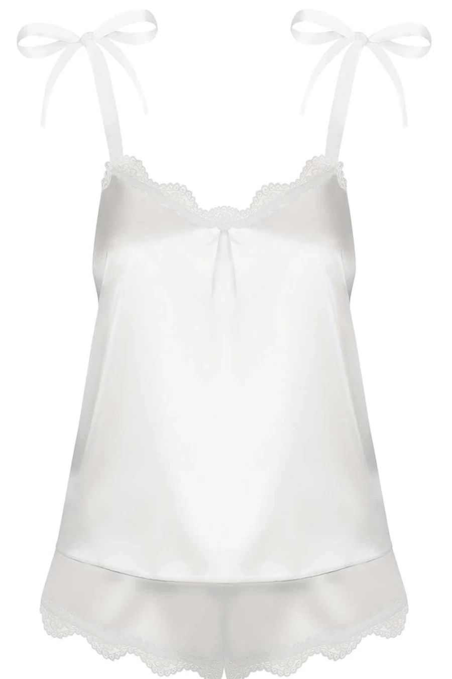 Obsessive White Prima Neve Top & Shorty - Women's Lingerie Set