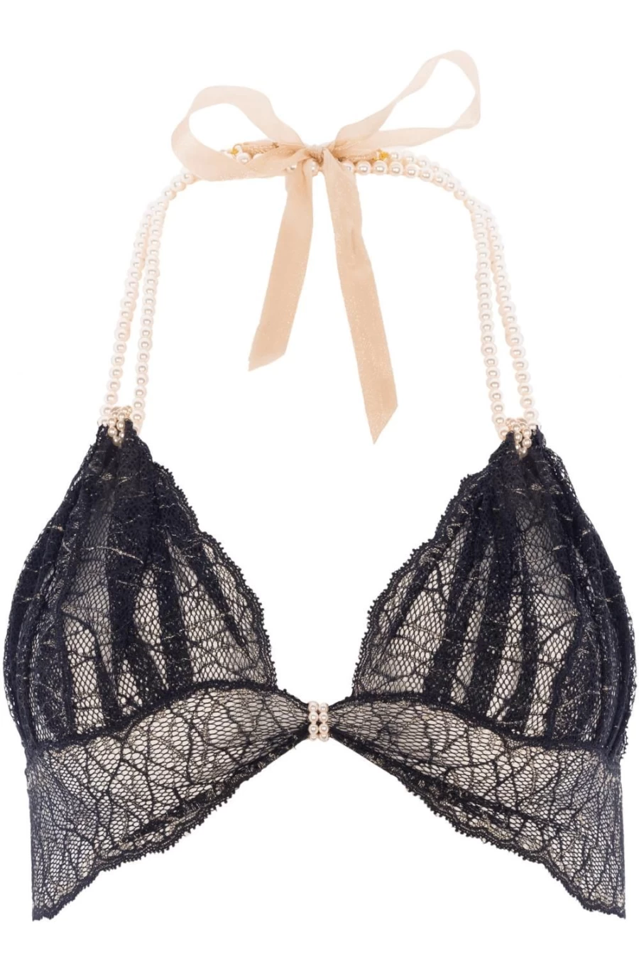 Bracli Black Sydney Pearl Underwire Bra - Elegant Lace T-Shirt Bra for Women