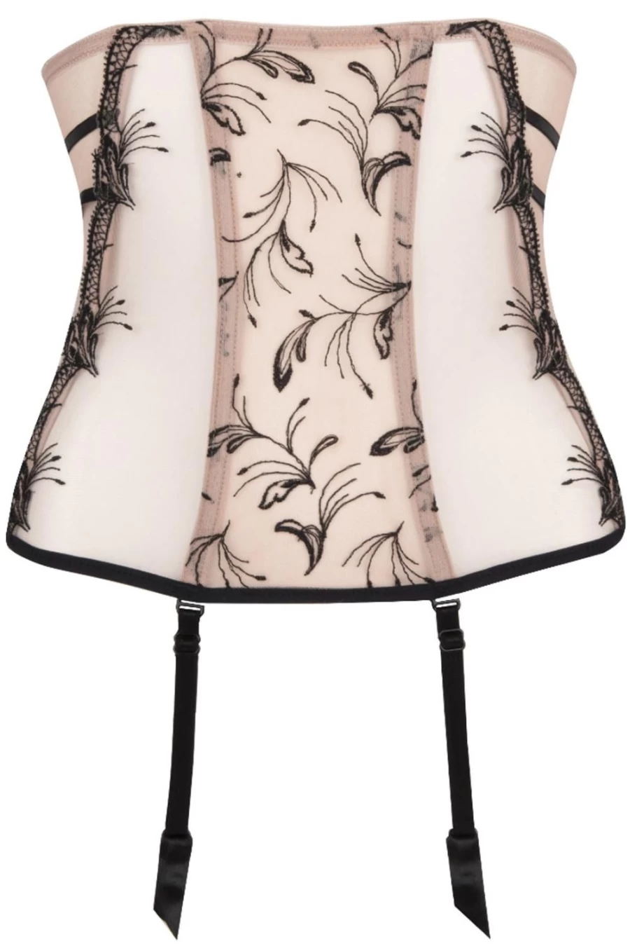 Lise Charmel Follement Sexy Waspie Corset in Nude & Black - Luxury Lingerie