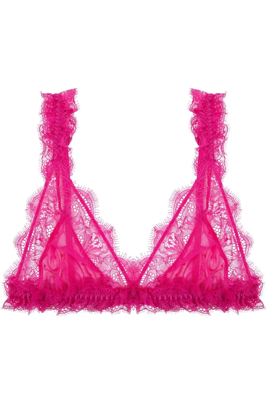 Love Stories Pink Lace Unpadded Triangle Bralette - Feminine Comfort & Style