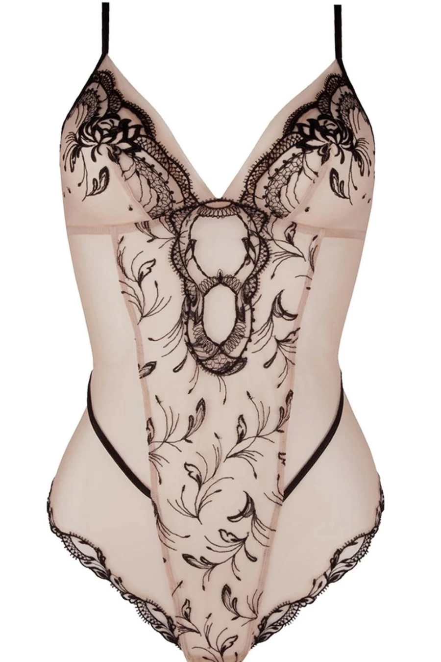 Lise Charmel Follement Sexy Bodysuit - Nude & Black Lingerie for Women