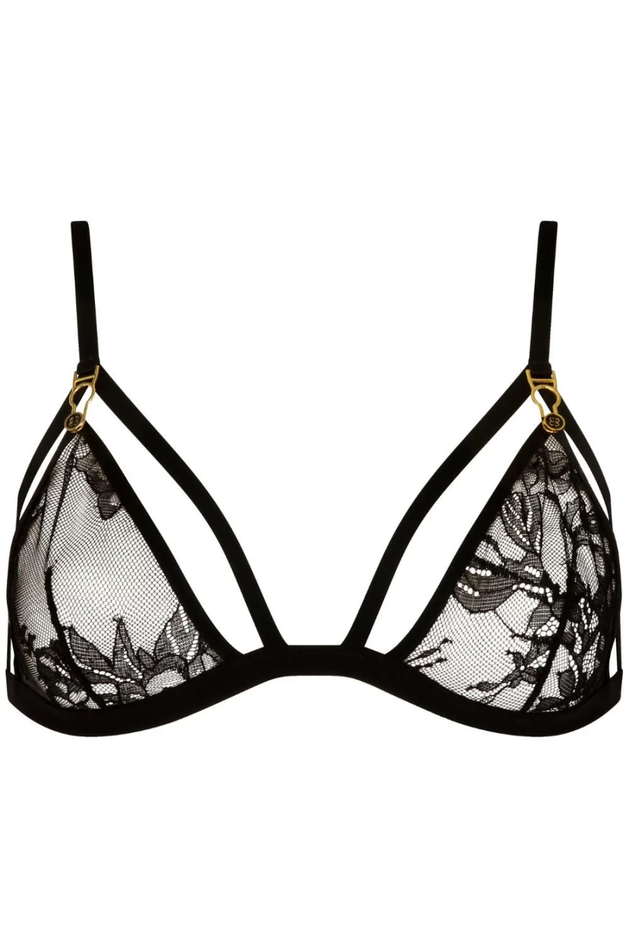 Atelier Amour Divine Promesse Black Triangle Lace Bra - Elegant & Comfortable Lingerie