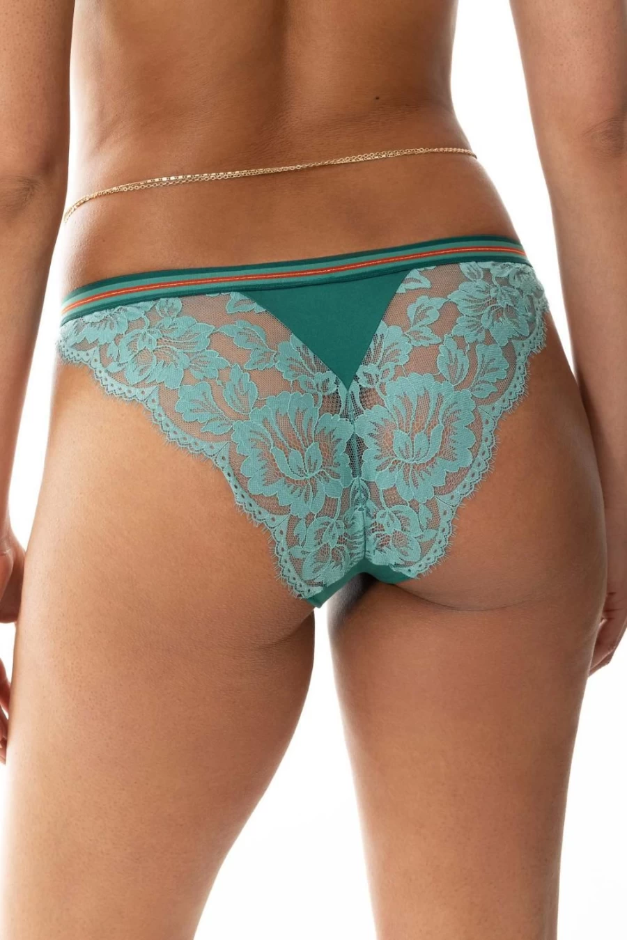 Mey Opal Green Tanga Brief - Elegant Poetry Vogue Lace Underwear for Women