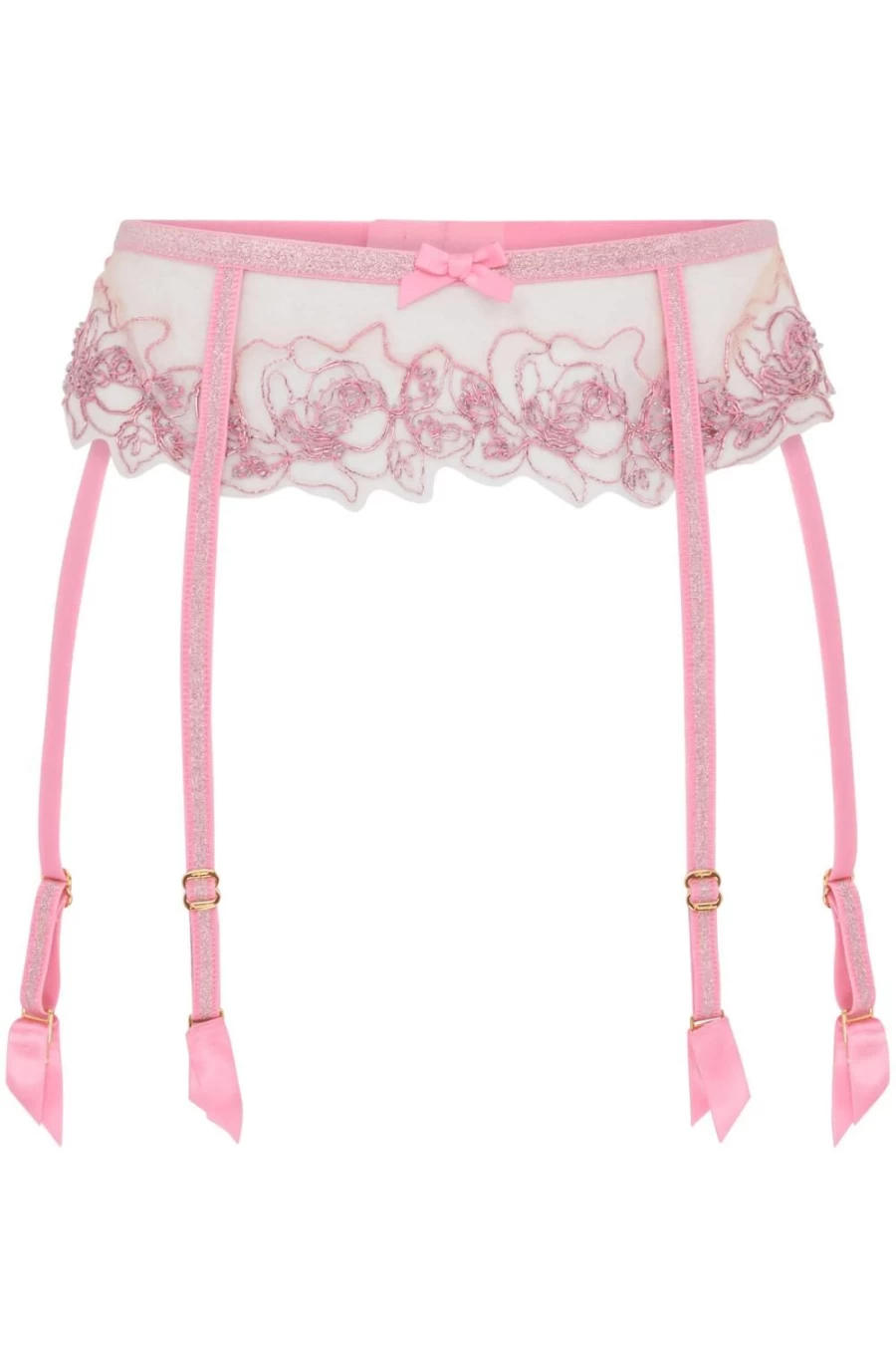 Agent Provocateur Lindie Suspender Belt in Dusky Pink - Lingerie Garter Belt for Women