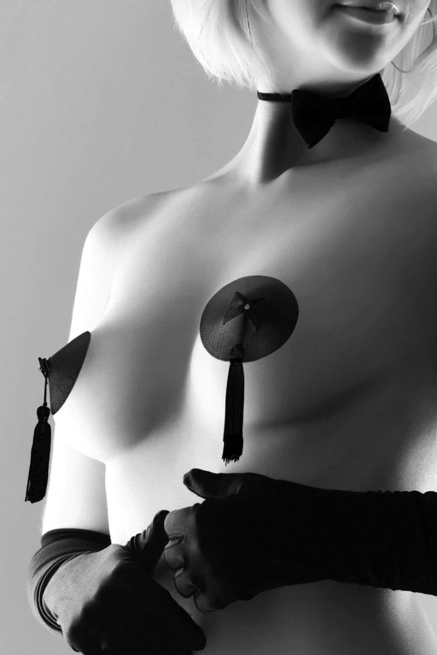 "Bijoux Indiscrets Black Tassel Nipple Covers – Sensual Adhesive Pasties"