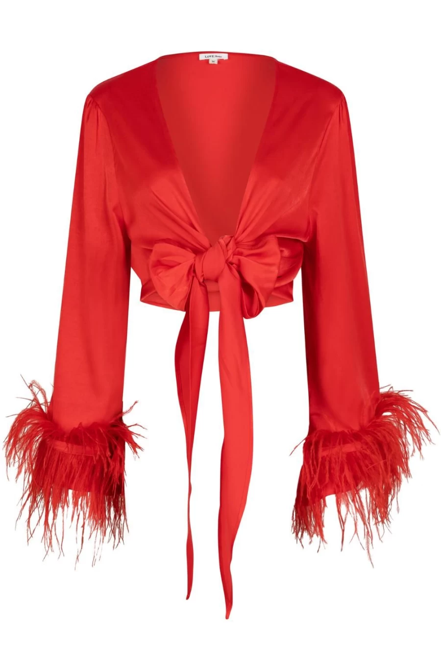 Love Stories Red Posh Wrap Top - Elegant Women's Fashion Blouse