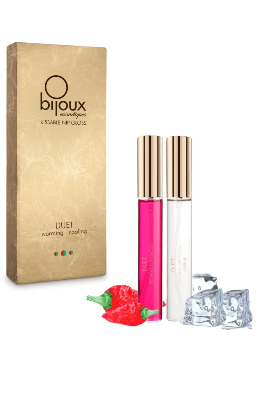 Bijoux Indiscrets Kissable Cooling & Warming Nipple Gloss - Dual Sensation Lip & Nipple Balm 2x13ml
