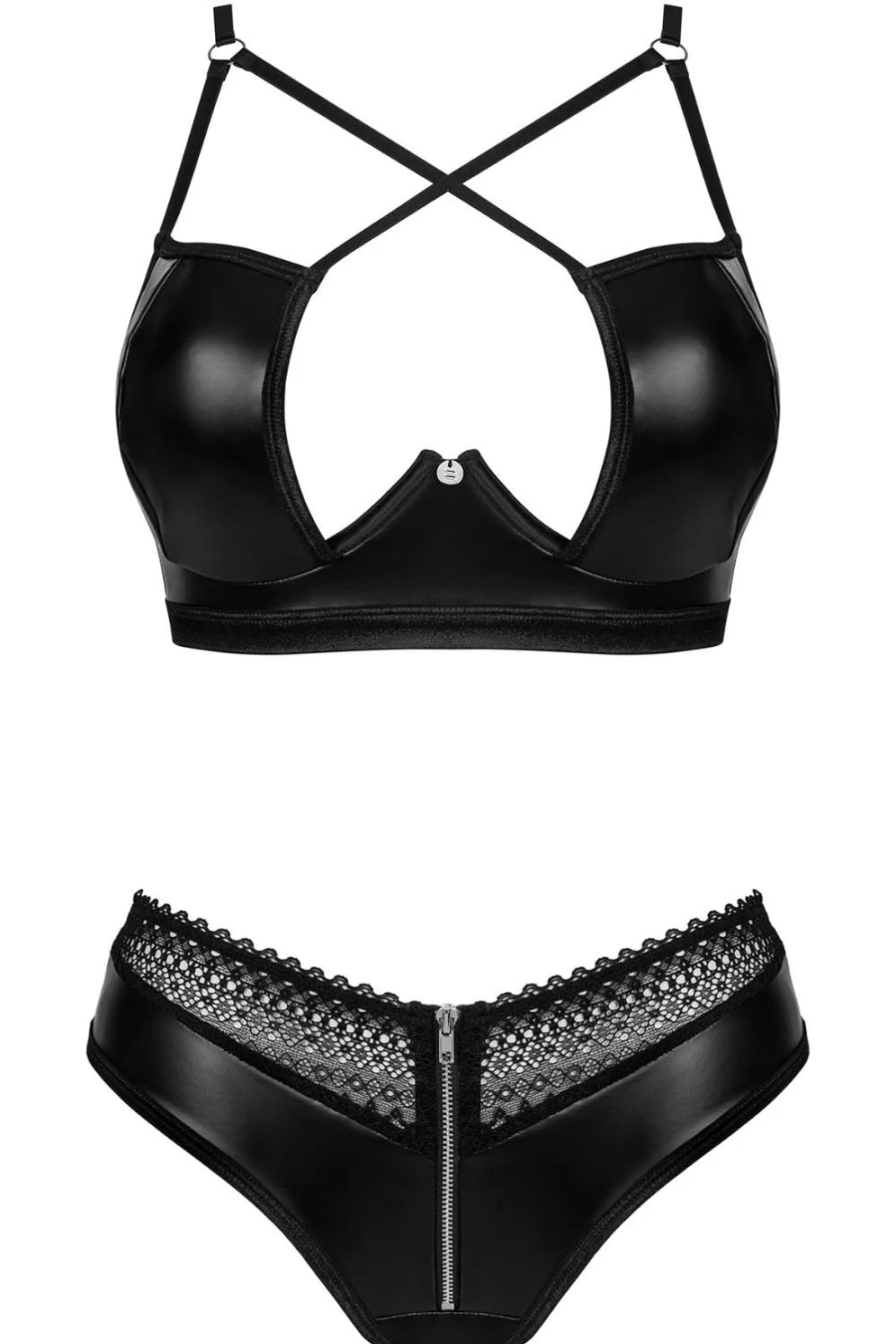 Obsessive Black Wire Bra & Brief Set - Comfortable Lingerie for Women