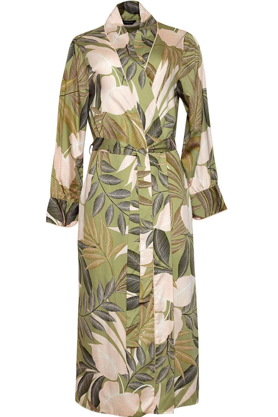 Fable & Eve Multi-Colored Richmond Leaf Print Long Dressing Gown for Women