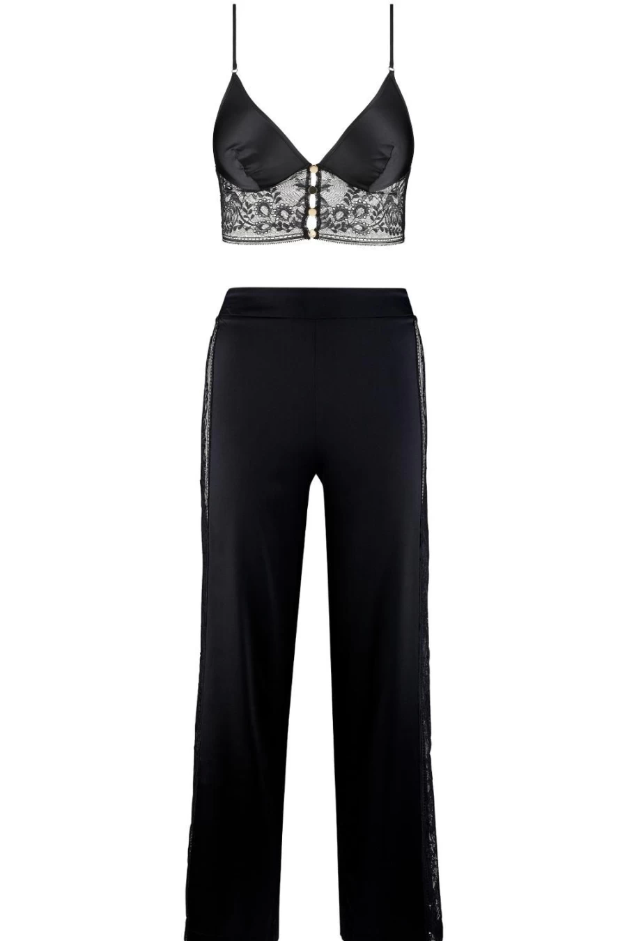 Aubade Midnight Whisper Triangle Bra & Trousers - Lingerie Set
