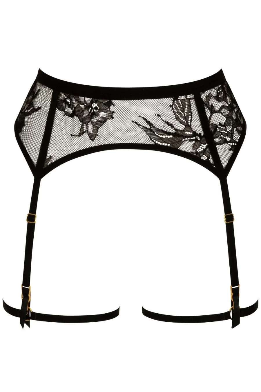 Atelier Amour Black Divine Promesse Suspender - Elegant Luxury Garters for Women