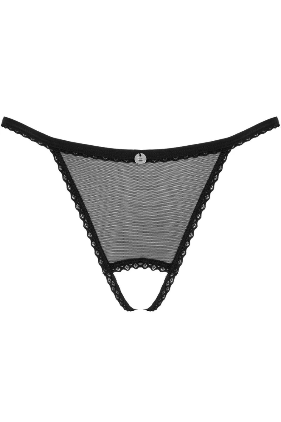 Obsessive Celia Noir Black Crotchless Thong Lingerie
