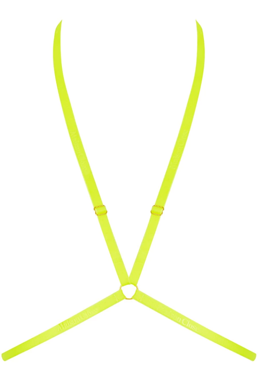 Maison Close Signature Harness in Neon Yellow for Bold Fashion Statements
