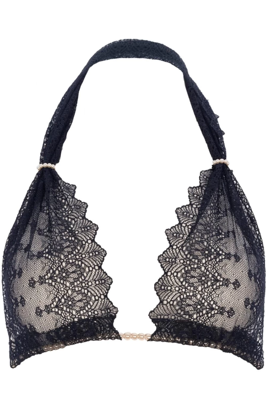 Bracli Geneva Pearl Black Lace Bra - Elegant Women's Underwear