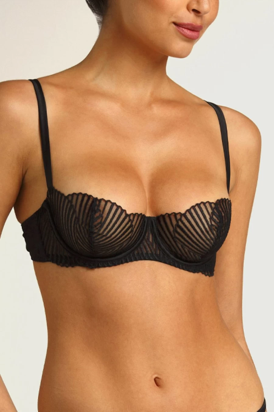 Coco de Mer Athena Black Underwired Balcony Bra - Lingerie & Women's Intimates