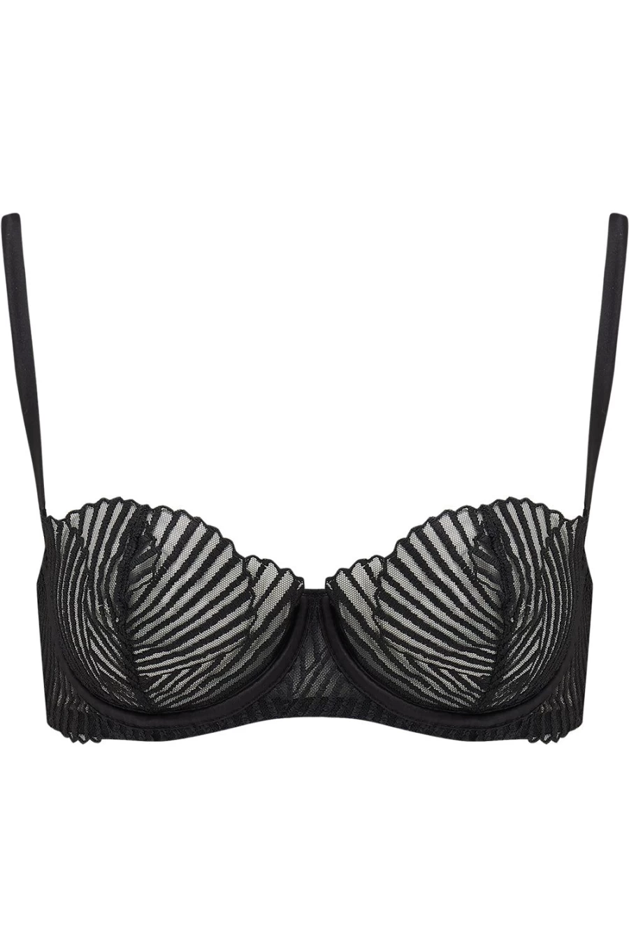 Coco de Mer Athena Black Underwired Balcony Bra - Lingerie & Women's Intimates