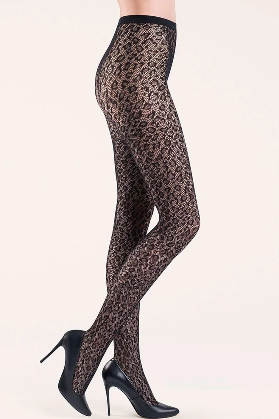 Gabriella Black Fishnet Tights - Stylish & Durable Leo Design for Women