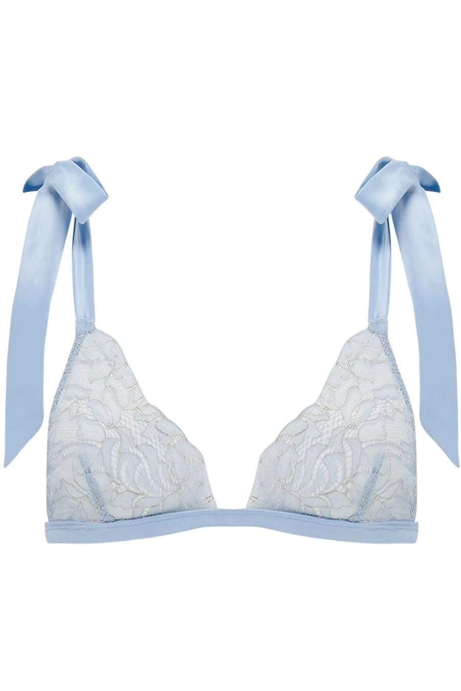 Coco de Mer Ella Triangle Bra in Sky Blue - Muse Collection