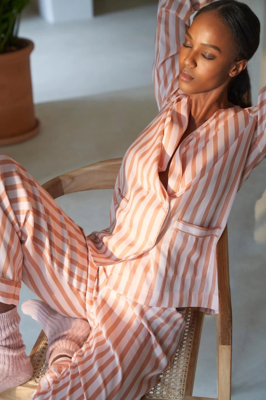 Simone Pérèle Caprice Shirt in Peach Nights - Elegant Women's Blouse