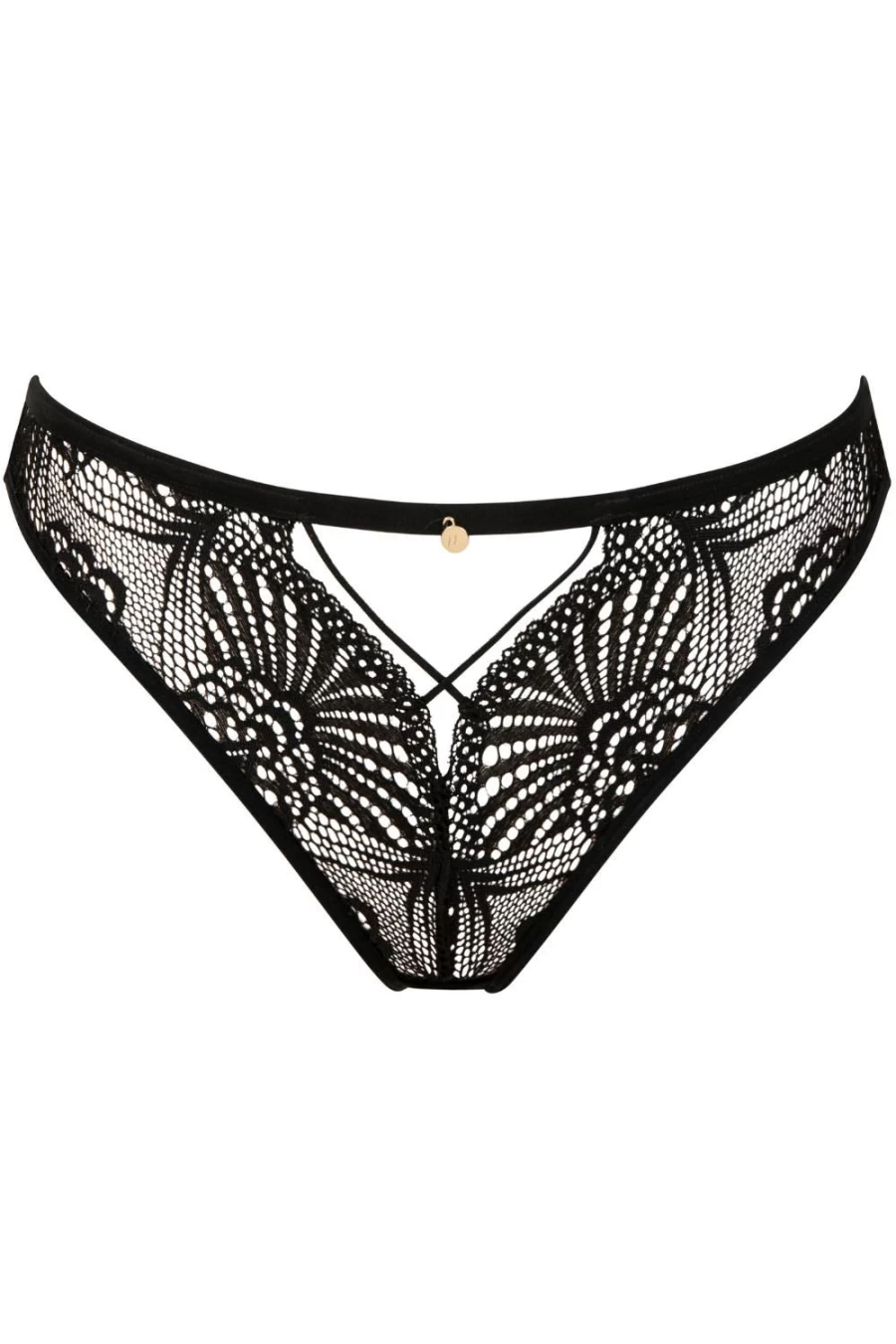 Atelier Amour Black Enlace Moi Open Brief Lingerie Set