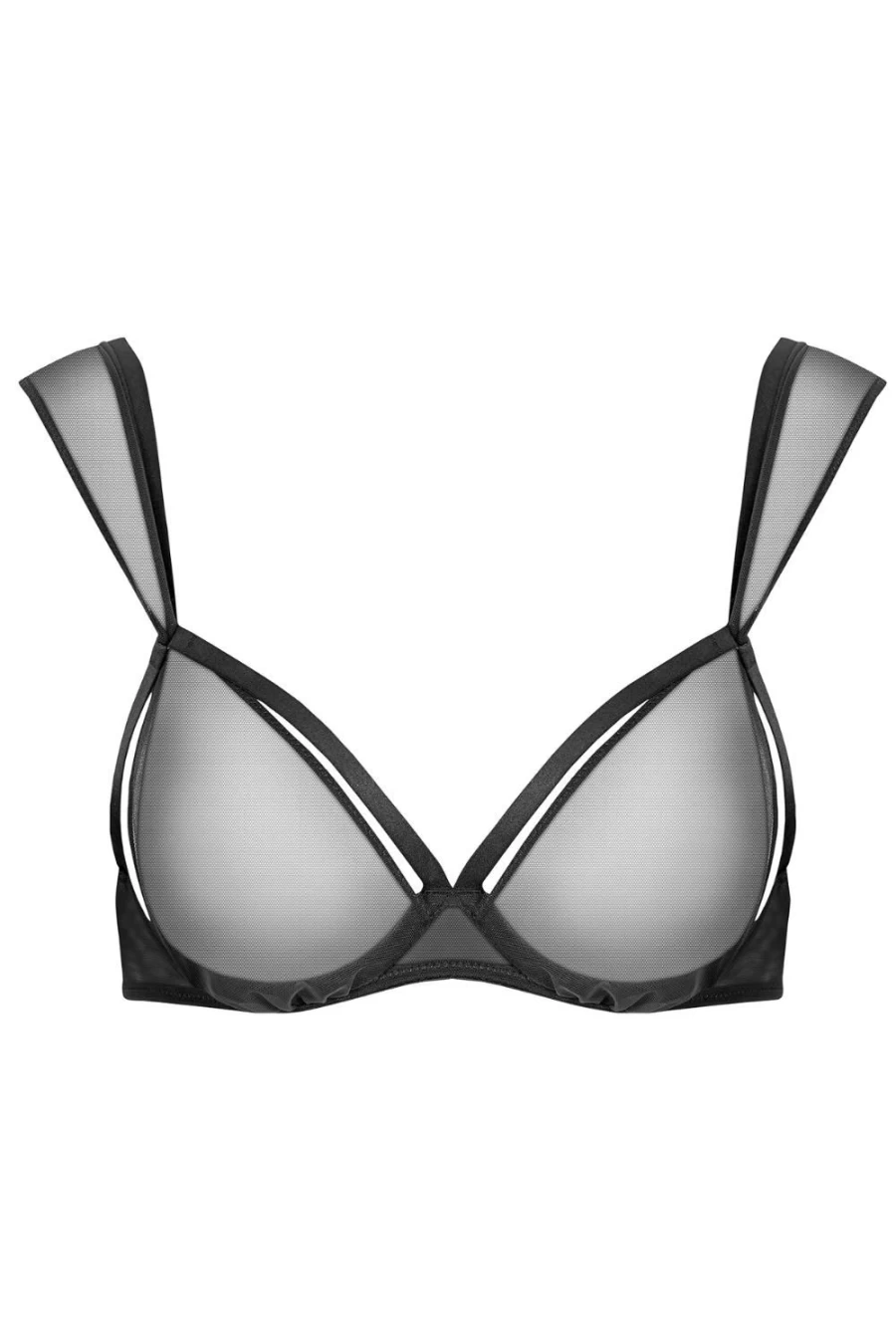 Maison Close L'Amoureuse Black Open Multi-Position Scarf Bra - Adjustable & Stylish Lingerie