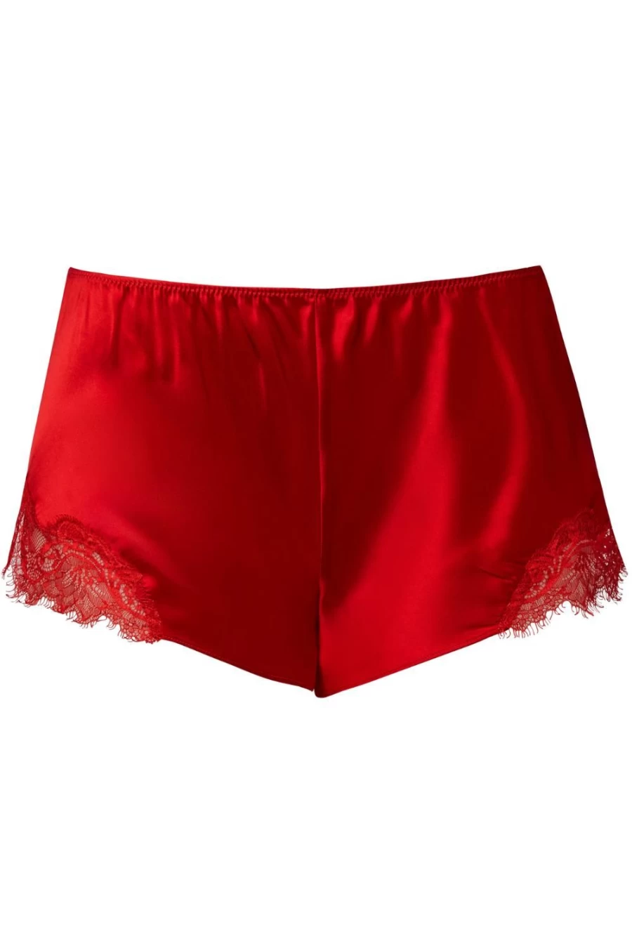 Sainted Sisters Scarlet Red Silk French Knickers | Women's Lingerie Size S (UK 10) | Luxury Underwear
