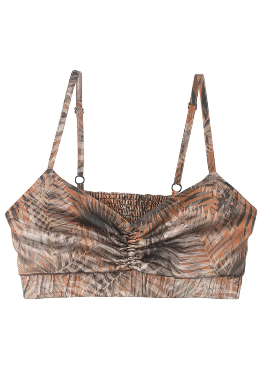 Else Women's Multi Color Silk Bralette - Palm Springs Lace Trim Comfortable S Size (UK 8-10)