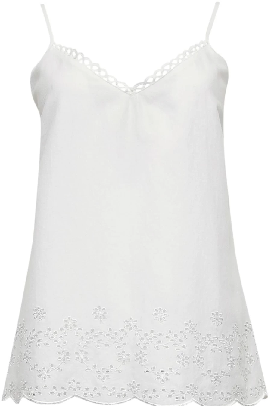 Cyberjammies Saskia White Embroidered Camisole - Elegant Lace Women's Top
