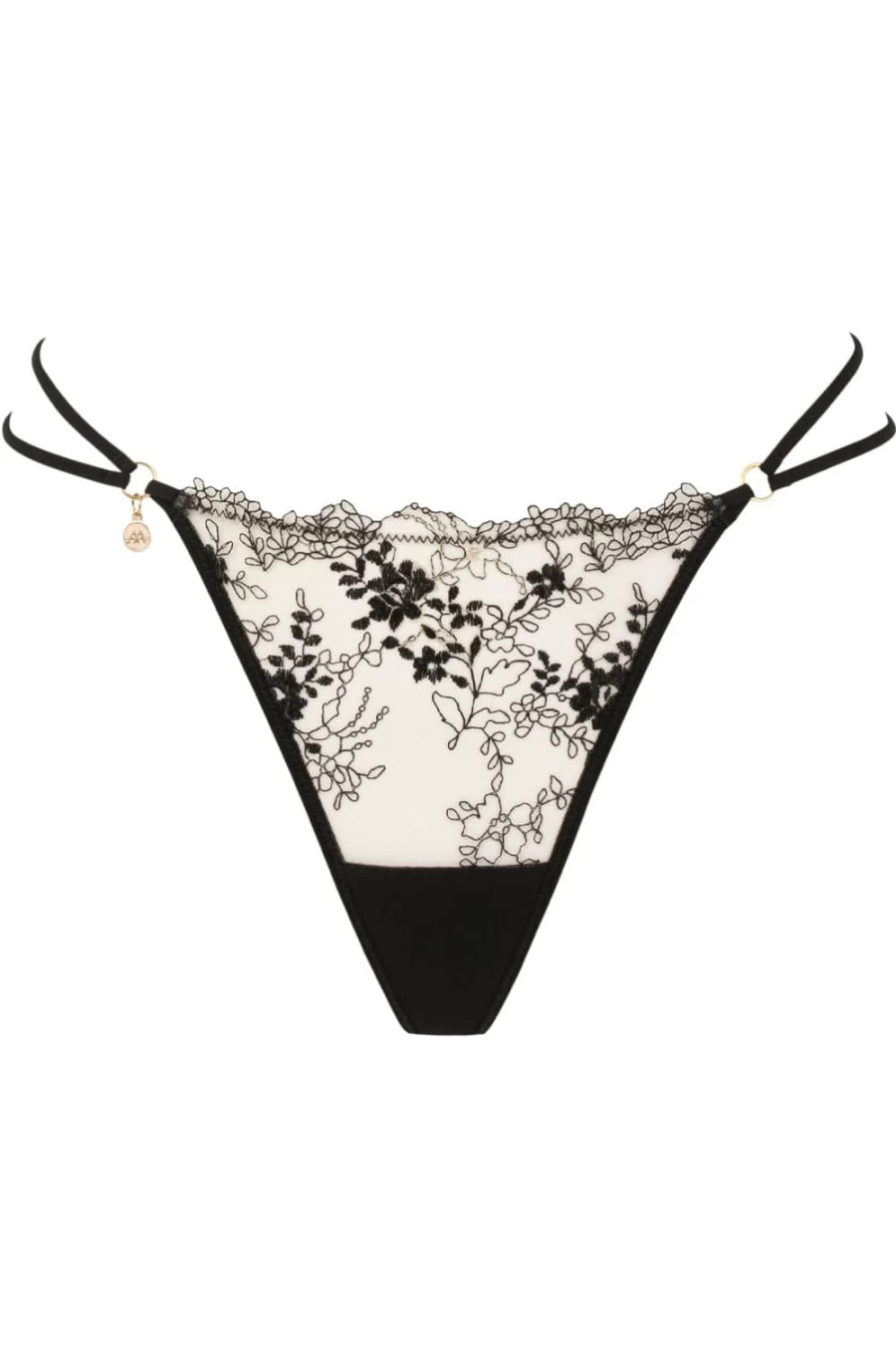 Atelier Amour Apres Minuit Mini Thong Lingerie in Nude & Black