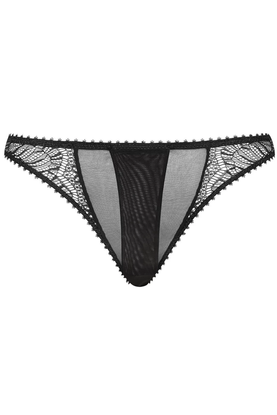 Maison Close Accroche Coeur Openable Thong Lingerie in Black