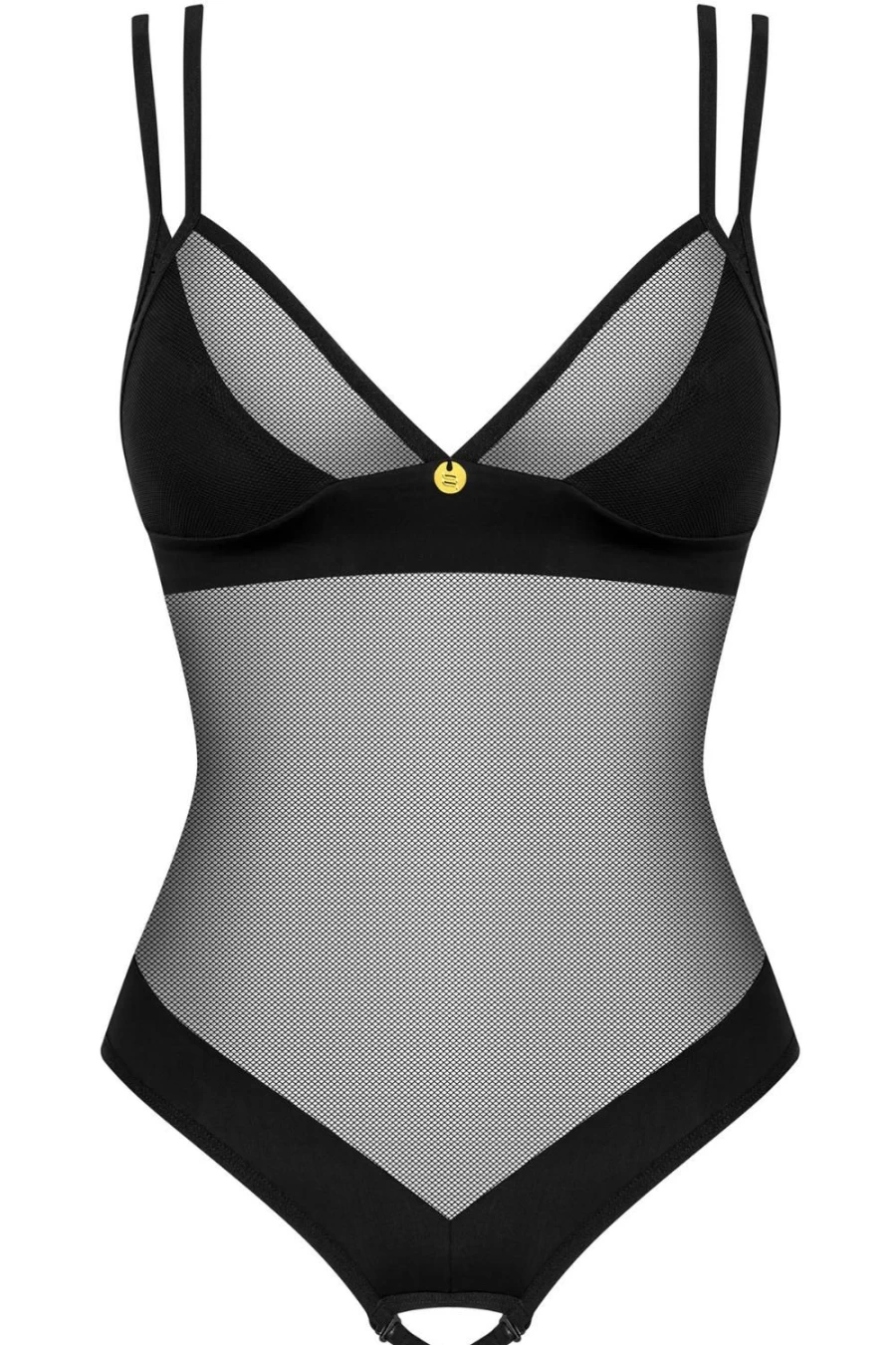 Obsessive Black Nesari Crotchless Teddy Lingerie for Women