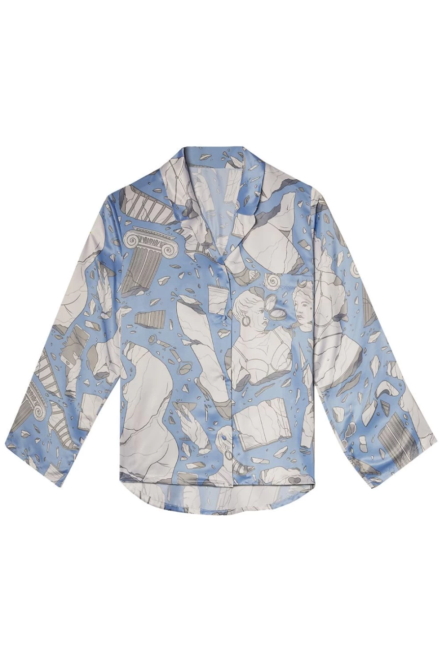 Playful Promises Logan Spector Long Pyjama Shirt - Multi Color Floral Print Sleepwear