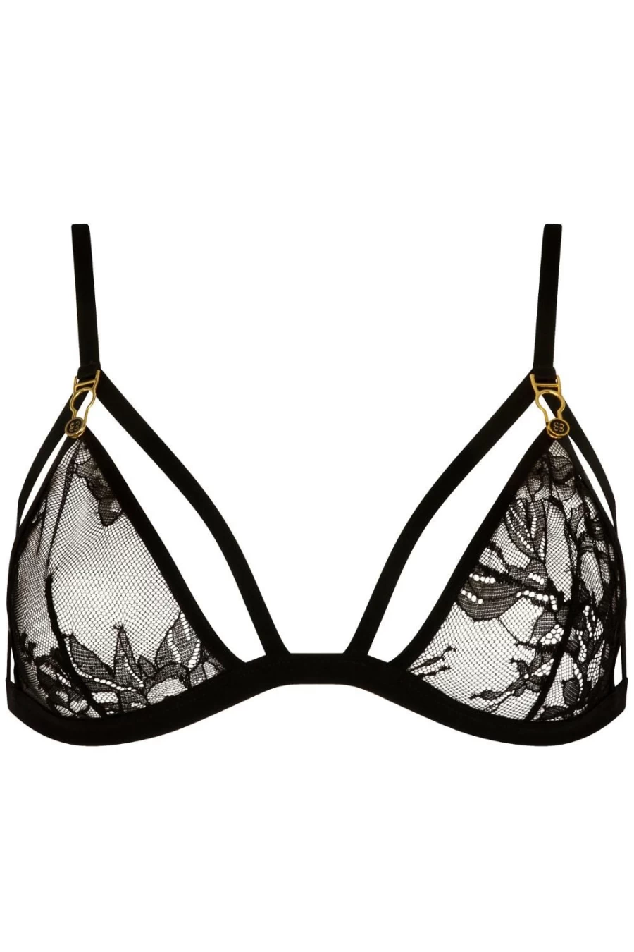 Atelier Amour Divine Promesse Black Triangle Lace Bra - Elegant & Comfortable