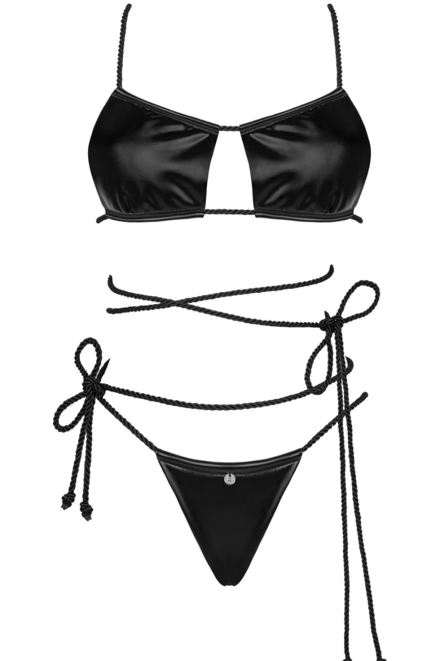 Obsessive Black Cordellis Lace Bra and Thong Set