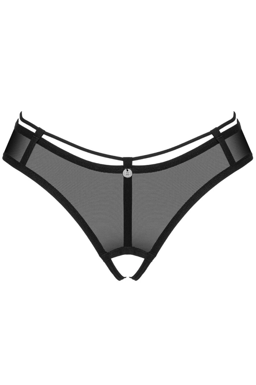 Obsessive Black Roxelia Crotchless Thong - Seductive Lingerie for Women