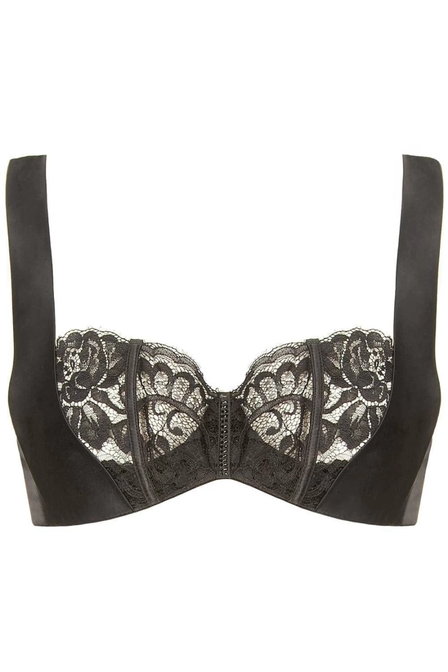 Prelude Black Marlene Underwired Bra with Swarovski Crystals for B-C Cup Women