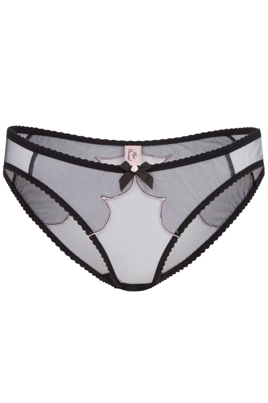 Agent Provocateur Lorna Brief - Black & Pink Lace Luxury Underwear