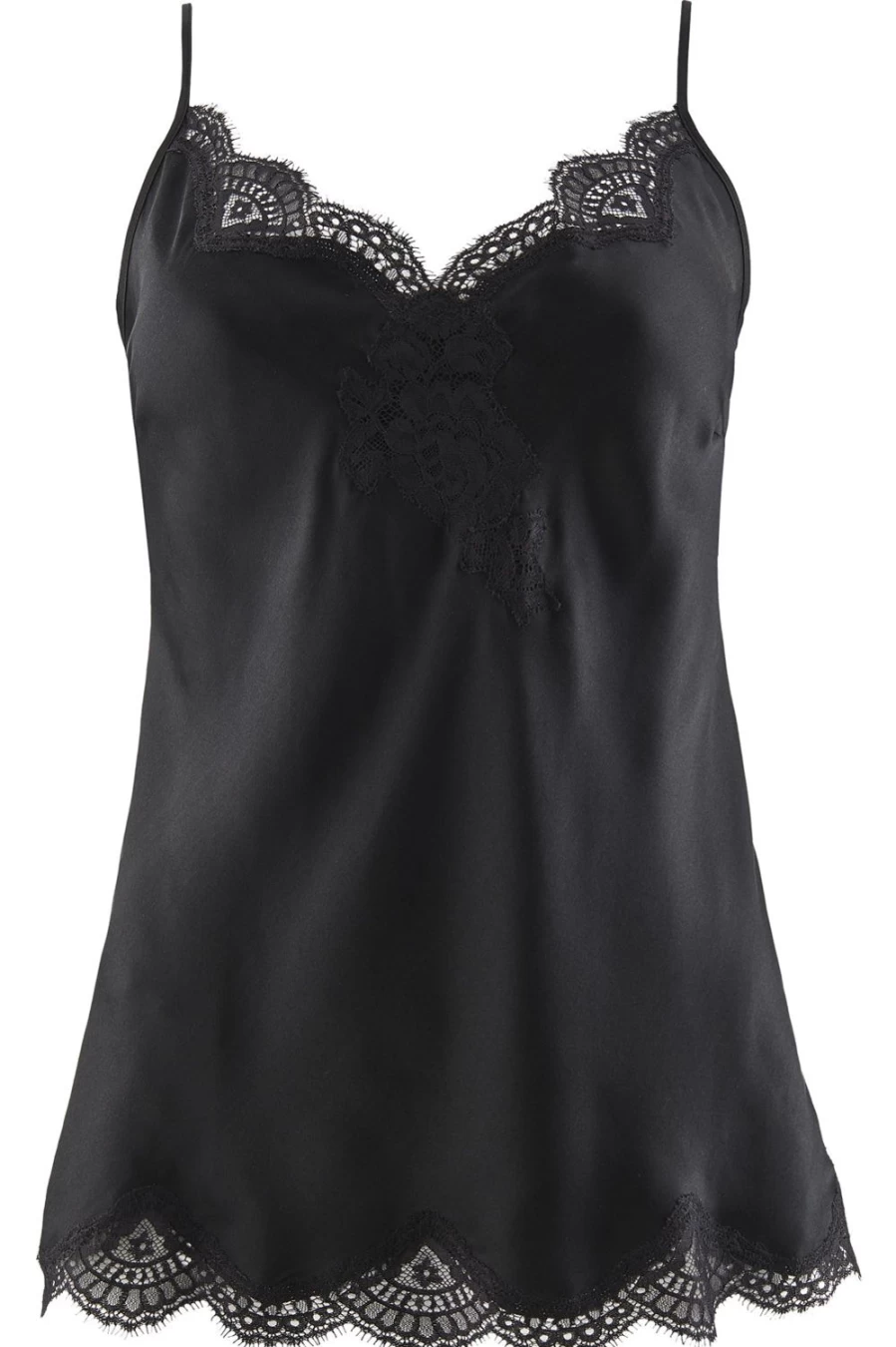 Aubade Black Silk Camisole Toi Mon Amour - Luxurious Lingerie Top