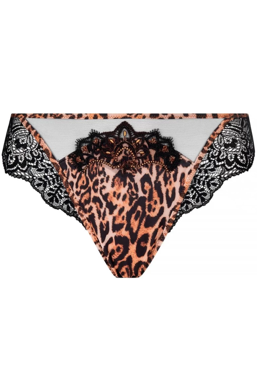 Lise Charmel Amber Panther Fauve Amour Thong - Luxury Lingerie