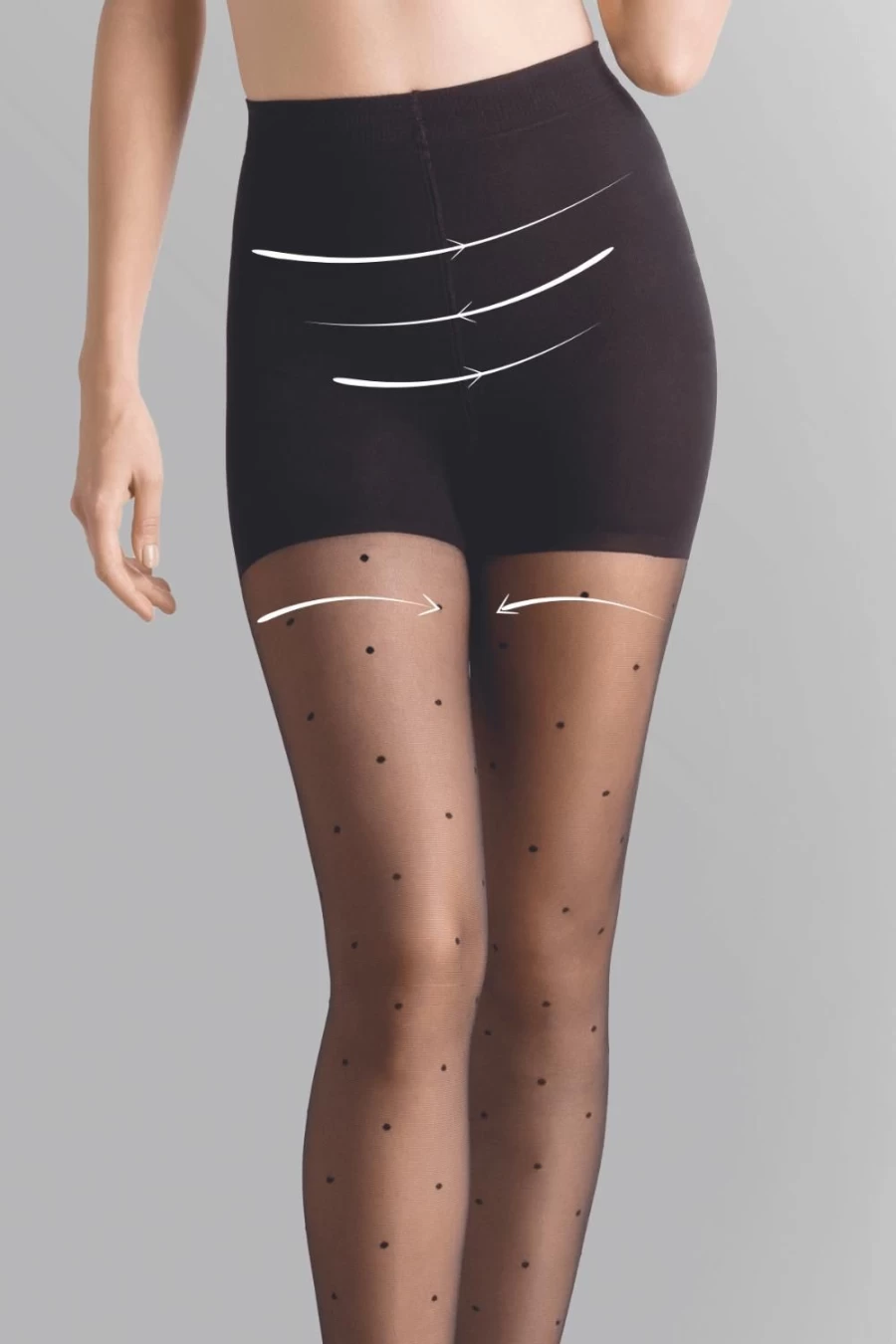 Gabriella Secret Shaper Puntina Black Tights for Women - Slimming & Comfortable