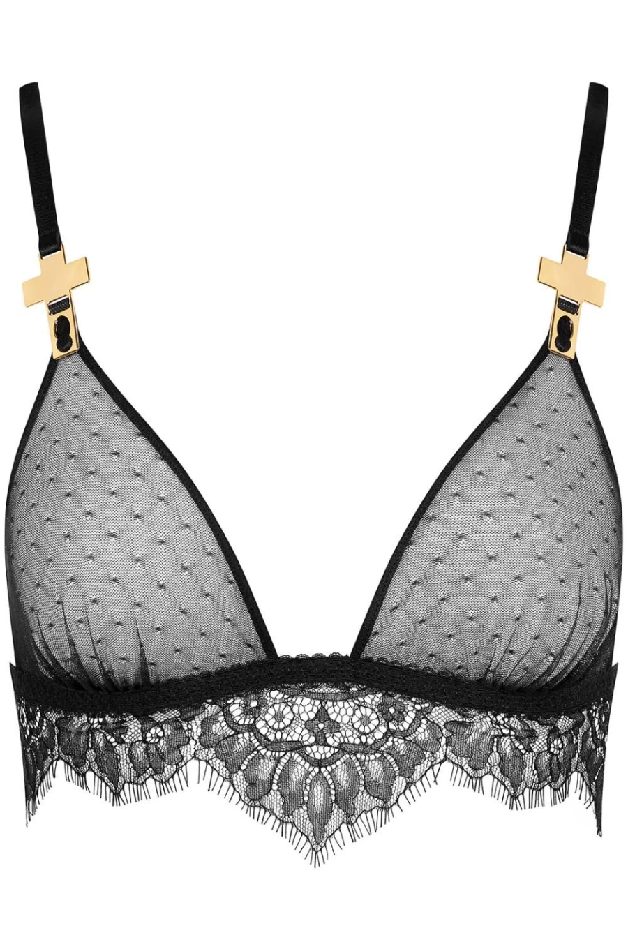 Maison Close Black Divine Inspiration Openable Triangle Lace Bra