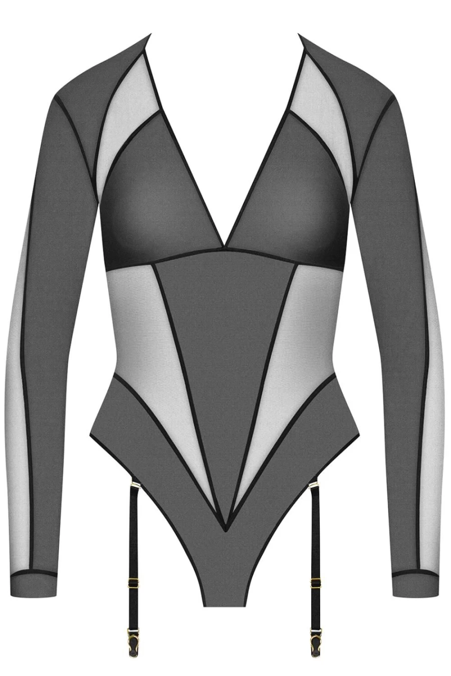 Maison Close Black L'Amoureuse Long Sleeve Bodycon Dress