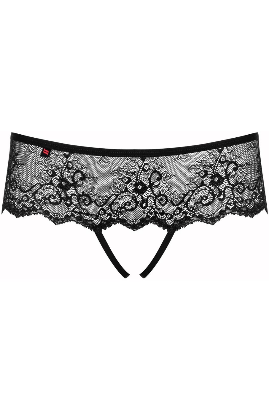 Obsessive Black Merossa Crotchless Lingerie Briefs for Women