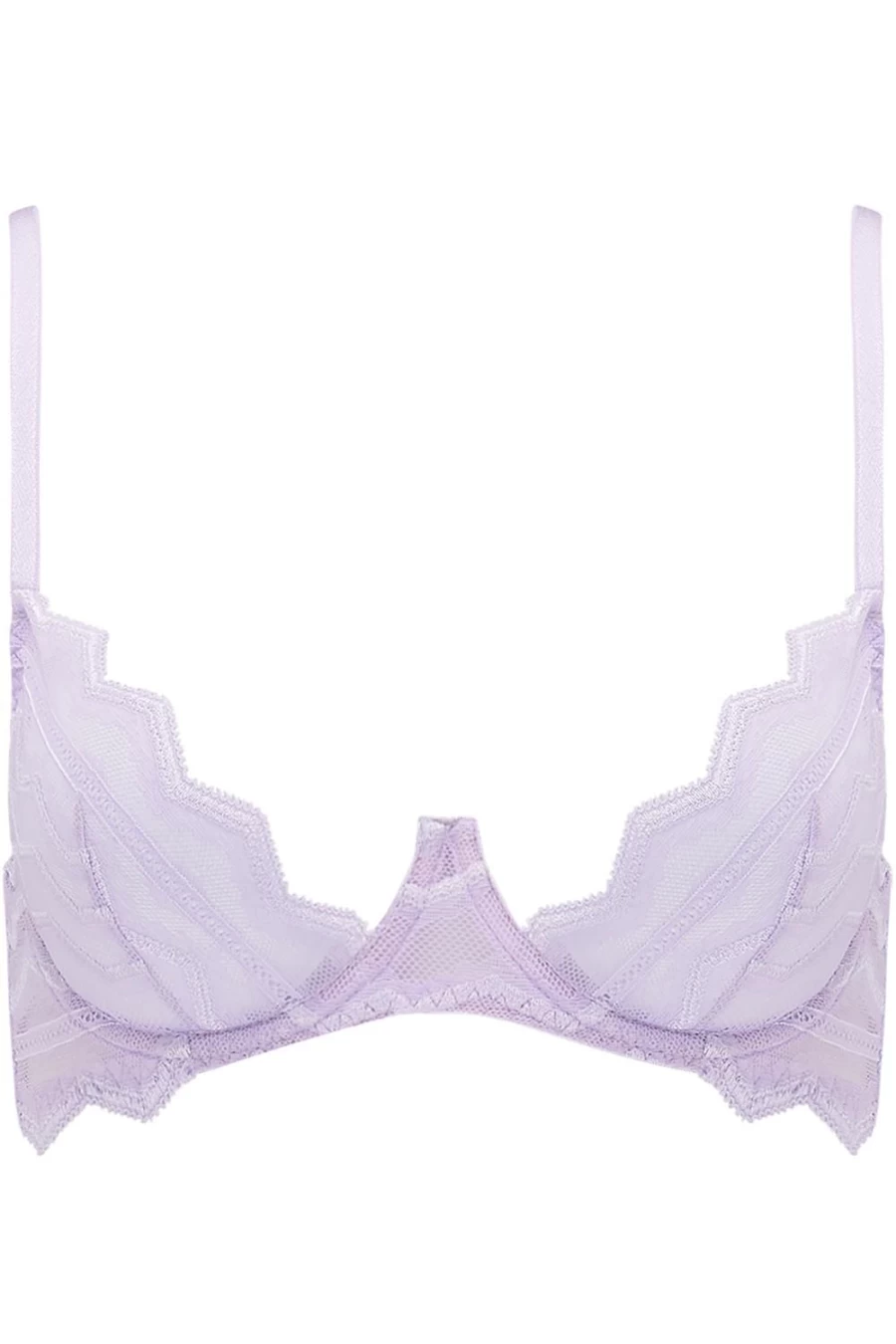 Coco de Mer Muse - Margot Plunge Bra in Lavender | Luxury Lingerie