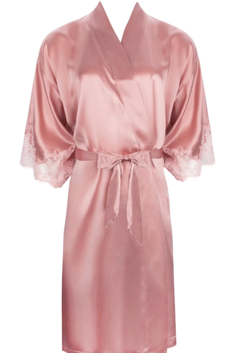 Lise Charmel Rose Silk Splendeur Soie Mid-Length Robe - Elegant Women's Dress