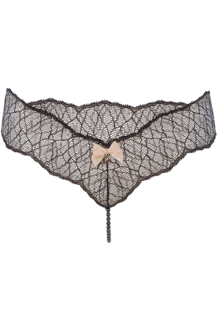 Bracli Black Sydney Dark Single Pearl Thong for Women